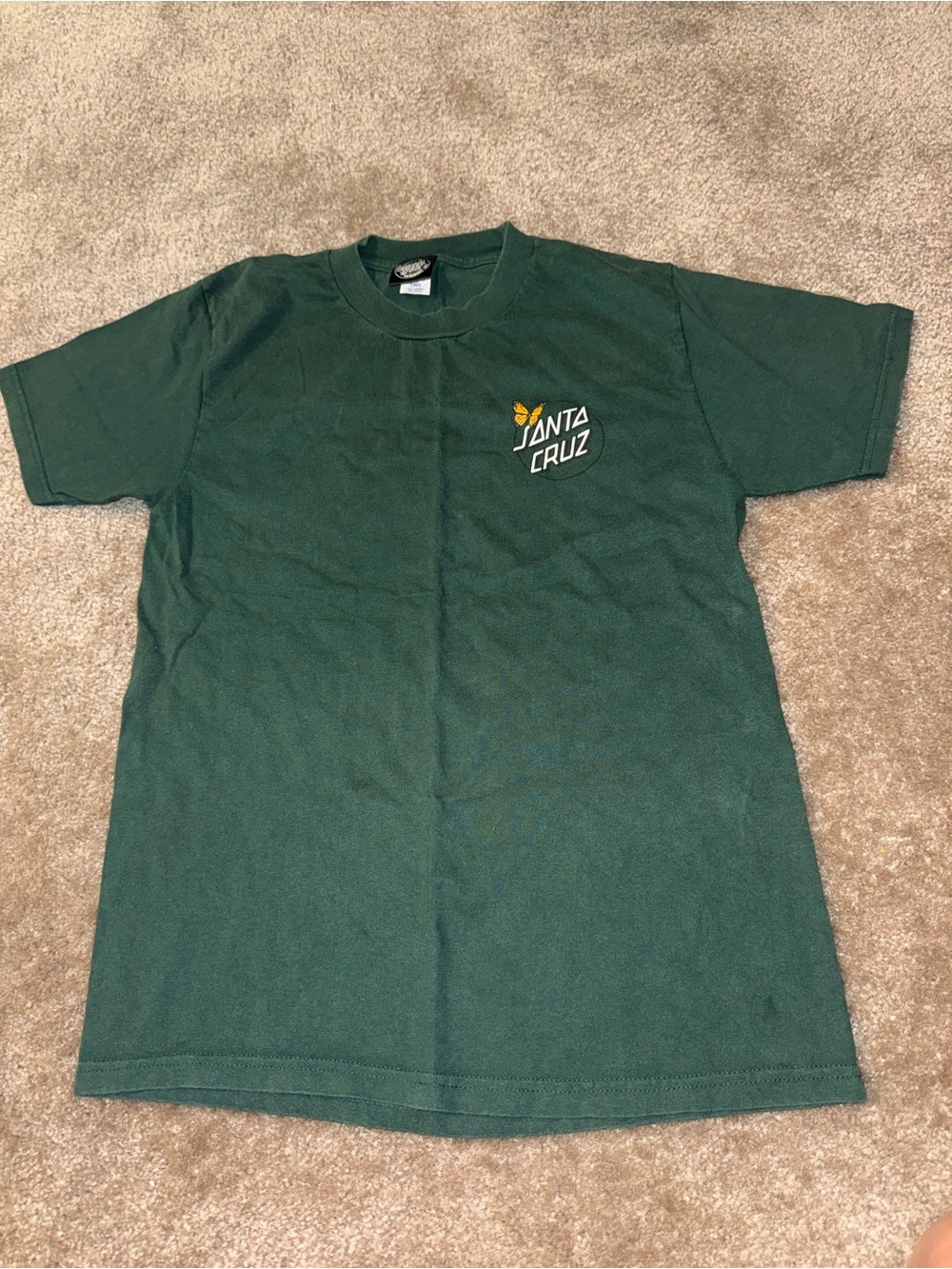 Santa Cruz Skateboards Forest Green Tee with Butterfly Logo